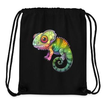 Colorful Chameleon Fantasy Creature - Stanley/Stella Recycled Gym Bag - black - Front