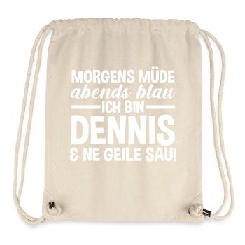 First name Dennis - Stanley/Stella Recycled Gym Bag - natural - Front