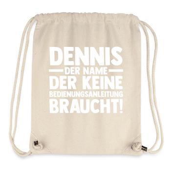 First name Dennis - Stanley/Stella Recycled Gym Bag - natural - Front