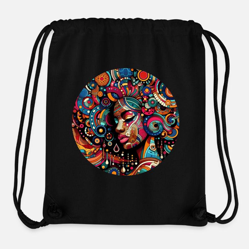 Inspiration Afro-Style - Stanley/Stella Recycled Gym Bag - black