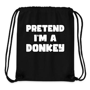 Pretend I'm a Donkey - Einfaches Esel-Kostüm - Stanley/Stella recycelter Gym Bag - Schwarz - Vorne