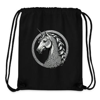 Einhorn mit keltischem Knoten - Stanley/Stella recycelter Gym Bag - Schwarz - Vorne