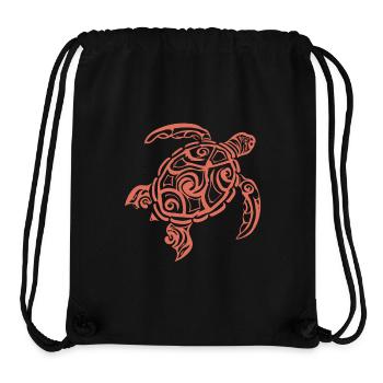 Tortue marine - Sac à cordon recyclé Stanley/Stella - noir - Devant