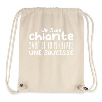 Frau, die liebt: Wurst. Lustige Designs Humor - Stanley/Stella recycelter Gym Bag - Naturweiß - Vorne