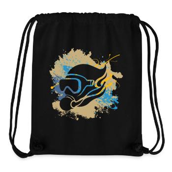 Plongeur, plongée sous-marine, école de plongée sous-marine - Sac à cordon recyclé Stanley/Stella - noir - Devant