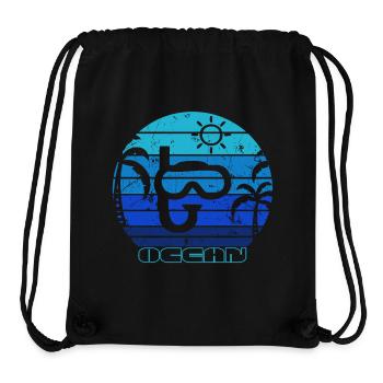 schnorcheln tauchen strand palmen urlaub - Stanley/Stella recycelter Gym Bag - Schwarz - Vorne