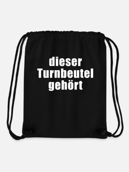 Dieser Turnbeutel gehört - Name eintragen - Stanley/Stella recycelter Gym Bag - Schwarz