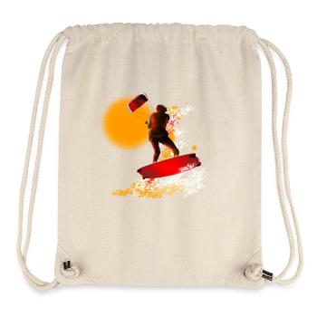 Kite Surfer Color Explosion Print - Stanley/Stella Recycled Gym Bag - natural - Front