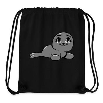 See dog cute baby robbe - Stanley/Stella Recycled Gym Bag - black - Front