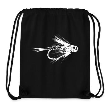 Fly Fisherman Fishing Angler Nymph Fish Bait - Stanley/Stella Recycled Gym Bag - black - Front