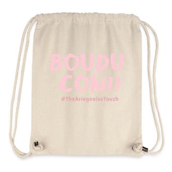 Boudu con ! - Sac à cordon recyclé Stanley/Stella - blanc naturel - Devant