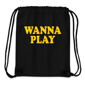 Wanna play - Stanley/Stella recycelter Gym Bag - Schwarz - Vorne