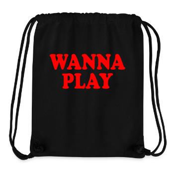 Wanna play - Stanley/Stella recycelter Gym Bag - Schwarz - Vorne