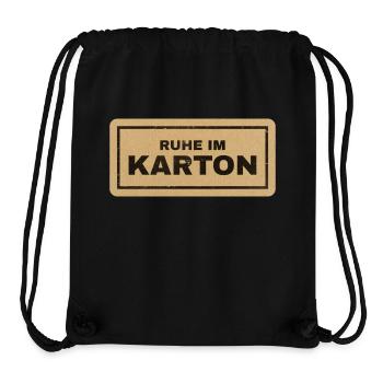 Ruhe im Karton - Stanley/Stella recycelter Gym Bag - Schwarz - Vorne