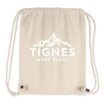 Tignes - Mont Blanc - Sac à cordon recyclé Stanley/Stella - blanc naturel - Devant