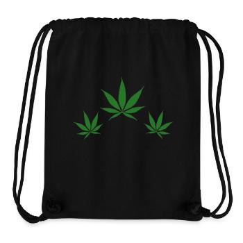 Hanfblätter - Stanley/Stella recycelter Gym Bag - Schwarz - Vorne