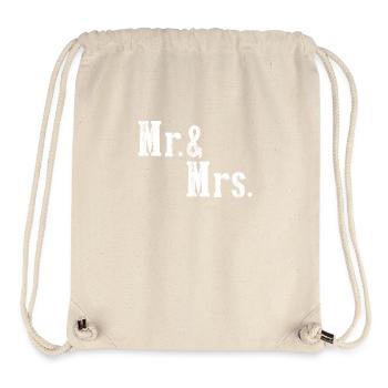 Mr. & Mrs. Wedding Marriage Lovers - Stanley/Stella Recycled Gym Bag - natural - Front
