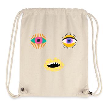 EVIL EYES Colorful Abstract Face - Stanley/Stella Recycled Gym Bag - natural - Front