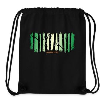 Waldbaden Wald shinrin yoku Waldgänger Waldbad - Stanley/Stella recycelter Gym Bag - Schwarz - Vorne