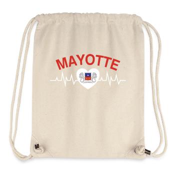 idee cadeau design graphique carte de Mayotte 976 - Sac à cordon recyclé Stanley/Stella - blanc naturel - Devant