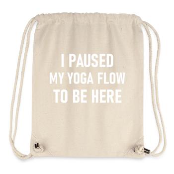 Pause Yoga Flow Soyez ici - Sac à cordon recyclé Stanley/Stella - blanc naturel - Devant