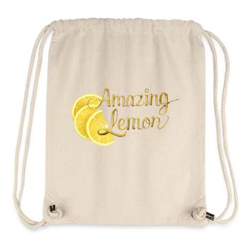 Citron incroyable - Sac à cordon recyclé Stanley/Stella - blanc naturel - Devant