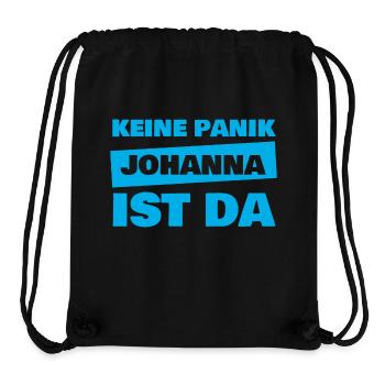Prénom Johanna - Sac à cordon recyclé Stanley/Stella - noir - Devant