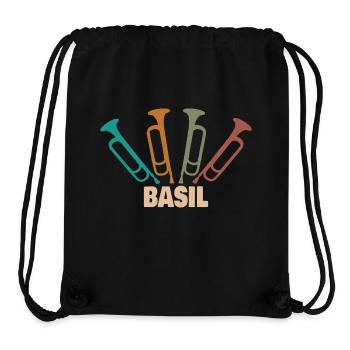 Geschenk für Basil - Stanley/Stella recycelter Gym Bag - Schwarz - Vorne