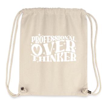 Professional Overthinker Witty Typography Humor - Stanley/Stella Recycled Gym Bag - natural - Front