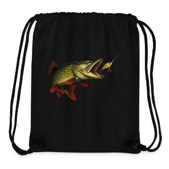 Hecht Biss Szene – Wobbler & Fangmoment - Stanley/Stella recycelter Gym Bag - Schwarz - Vorne
