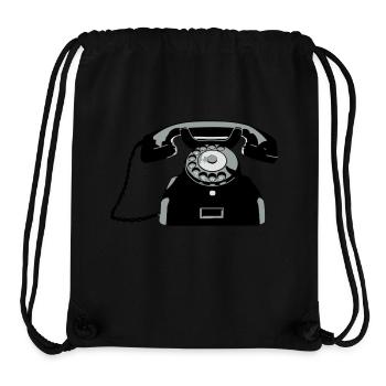 Oldschool Telefon - Stanley/Stella recycelter Gym Bag - Schwarz - Vorne