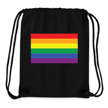 Regenbogen - Stanley/Stella recycelter Gym Bag - Schwarz - Vorne