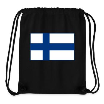 Finnland Flagge - Stanley/Stella recycelter Gym Bag - Schwarz - Vorne