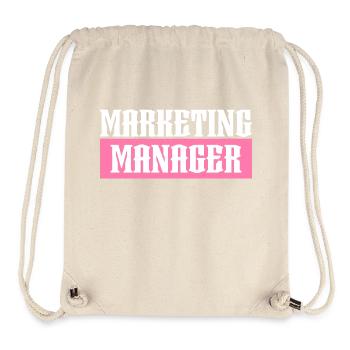 Marketing Manager rosa tshirt schwarz - Stanley/Stella recycelter Gym Bag - Naturweiß - Vorne
