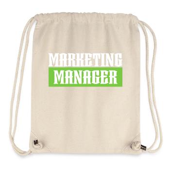 Marketing Manager green tshirt schwarz - Stanley/Stella recycelter Gym Bag - Naturweiß - Vorne