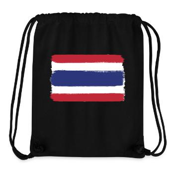 Drapeau de la Thaïlande look utilisé - Sac à cordon recyclé Stanley/Stella - noir - Devant