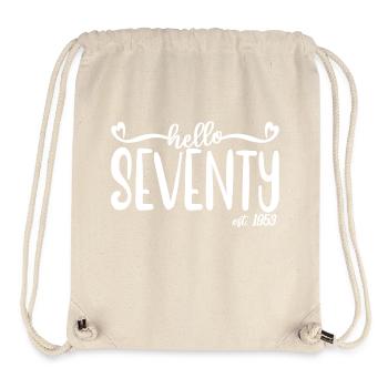 70th Birthday For Women 70 Hello Seventy Est. 1953 - Stanley/Stella Recycled Gym Bag - natural - Front