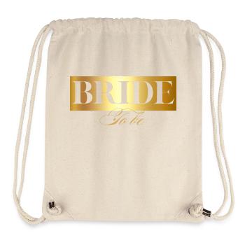 Braut um Gold zu werden-La Bride - Stanley/Stella recycelter Gym Bag - Naturweiß - Vorne