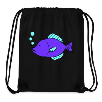 Bande dessinée de poisson - Sac à cordon recyclé Stanley/Stella - noir - Devant
