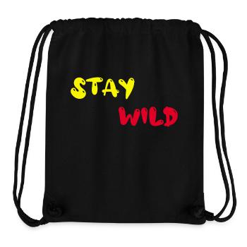 stay wild - Stanley/Stella Recycled Gym Bag - black - Front