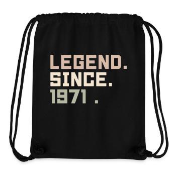 Legenden wurden im 1971 geboren Geschenkideen 1971 - Stanley/Stella recycelter Gym Bag - Schwarz - Vorne