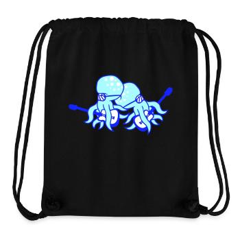 2 Kraken Gitarre Spielen Oktopus Tintenfisch Musik - Stanley/Stella recycelter Gym Bag - Schwarz - Vorne