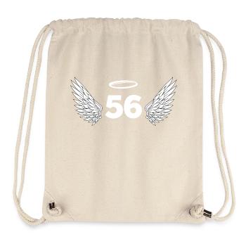 Number 56 Angel - 56th Birthday Wings - Stanley/Stella Recycled Gym Bag - natural - Front