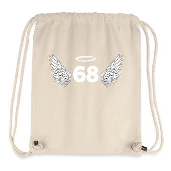 Nummer 68 Engel - Flügel zum 68. Geburtstag - Stanley/Stella recycelter Gym Bag - Naturweiß - Vorne