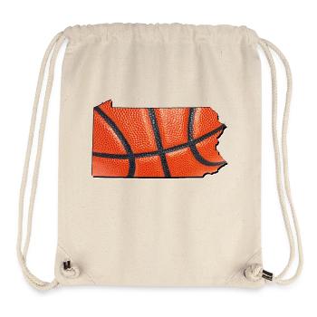 Basketball in the Pennsylvania State Map - Stanley/Stella Recycled Gym Bag - natural - Front
