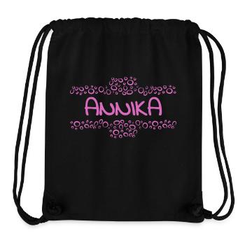 First name Annika - Stanley/Stella Recycled Gym Bag - black - Front