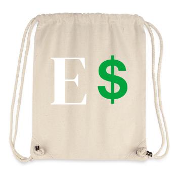Buchstabe E Dollar - Stanley/Stella recycelter Gym Bag - Naturweiß - Vorne