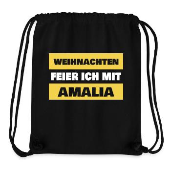 First name Amalia - Stanley/Stella Recycled Gym Bag - black - Front