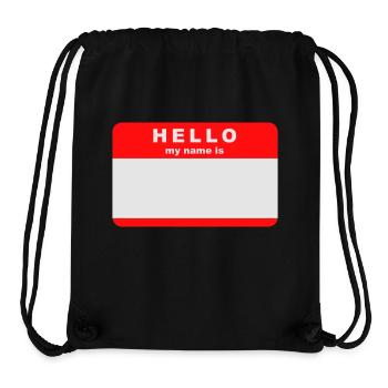 Hello my name - Stanley/Stella Recycled Gym Bag - black - Front