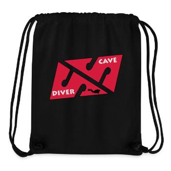 cave_diver_01 - Sac à cordon recyclé Stanley/Stella - noir - Devant